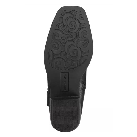 NEW Sun + Stone Women's Westinn Harness Booties Black Size 5.5M Square Toe - Picture 4 of 5
